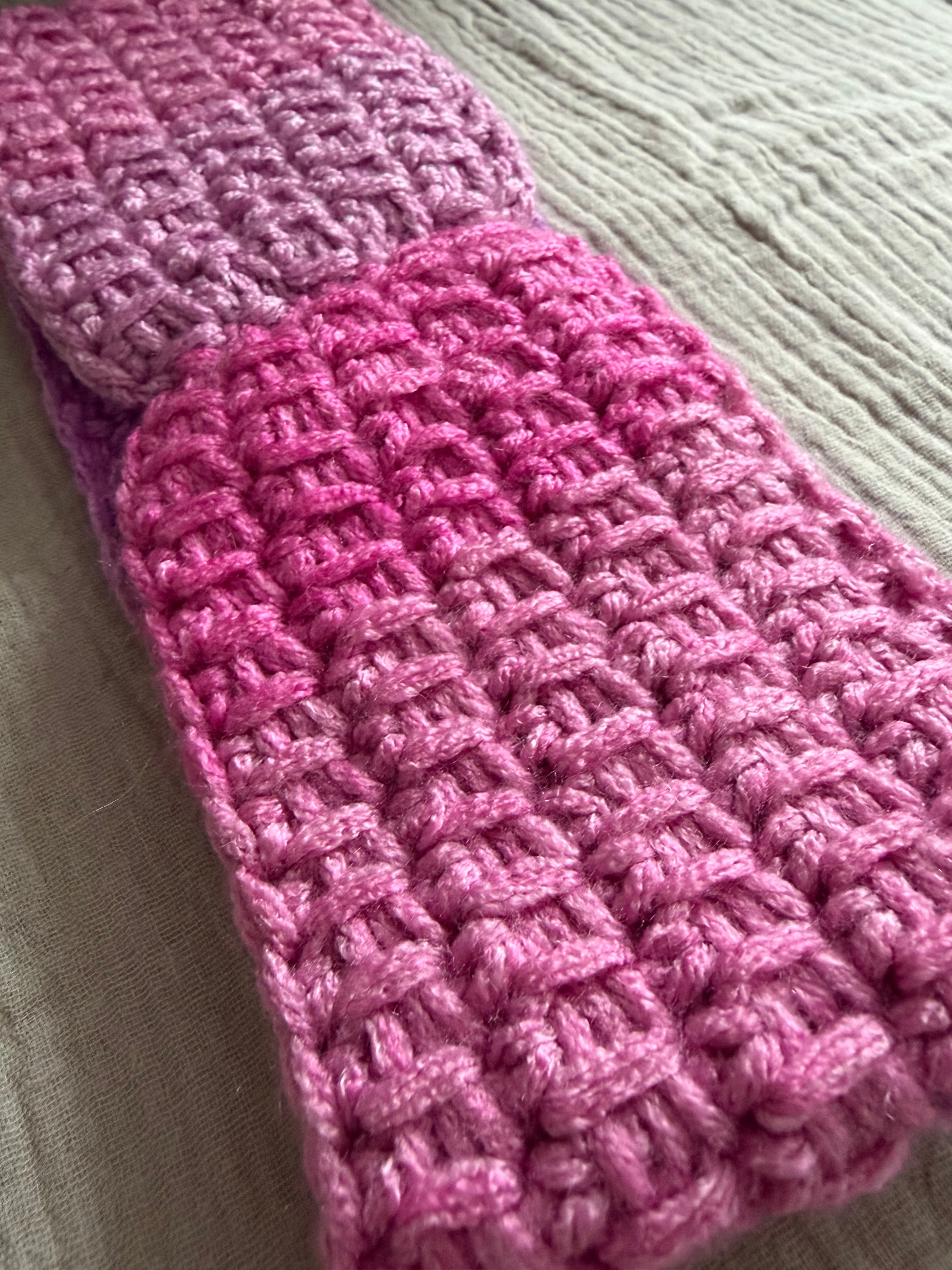 Stirnband Himbeerflieder