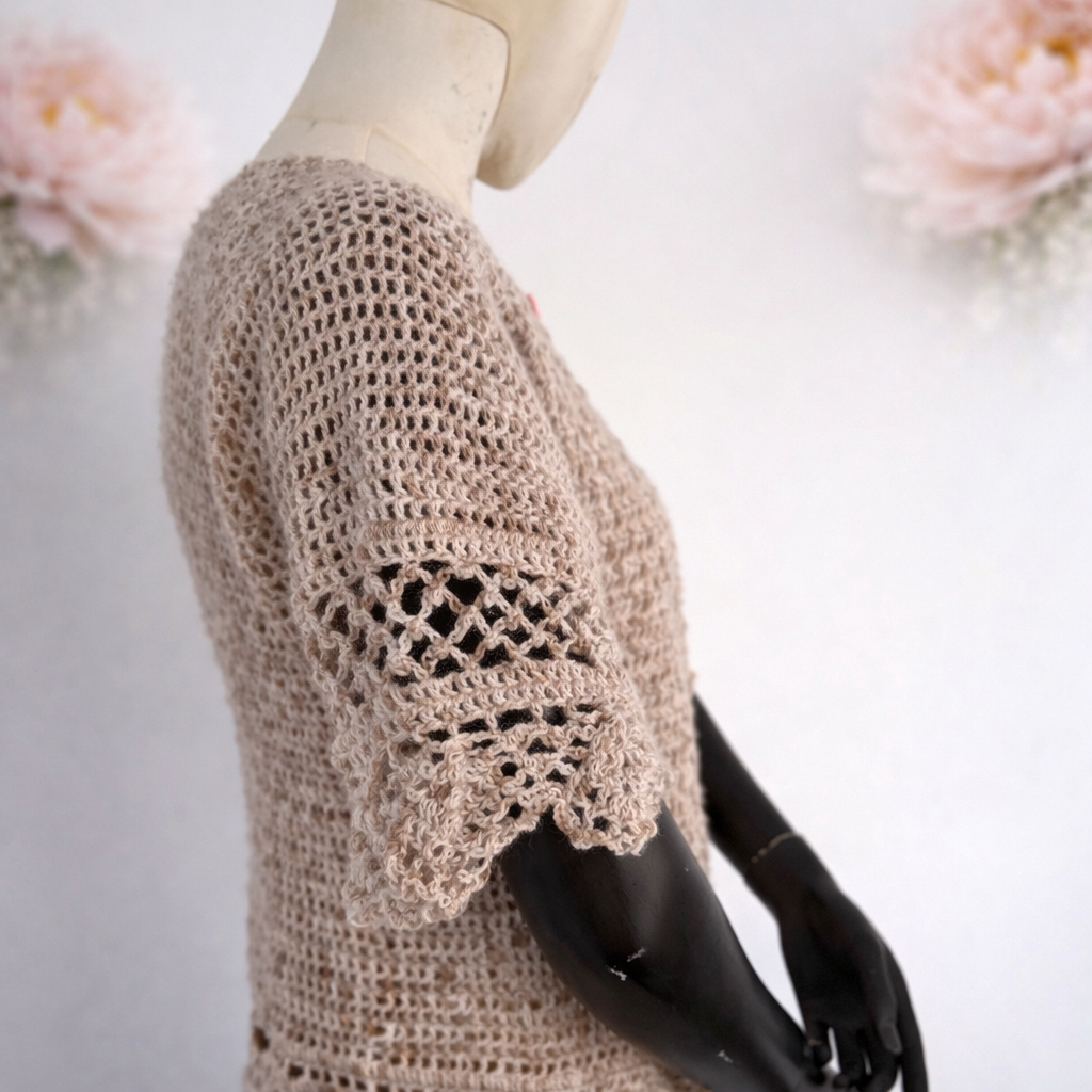 Sommerzauber - Strickjacke mit gehäkelter Spitze