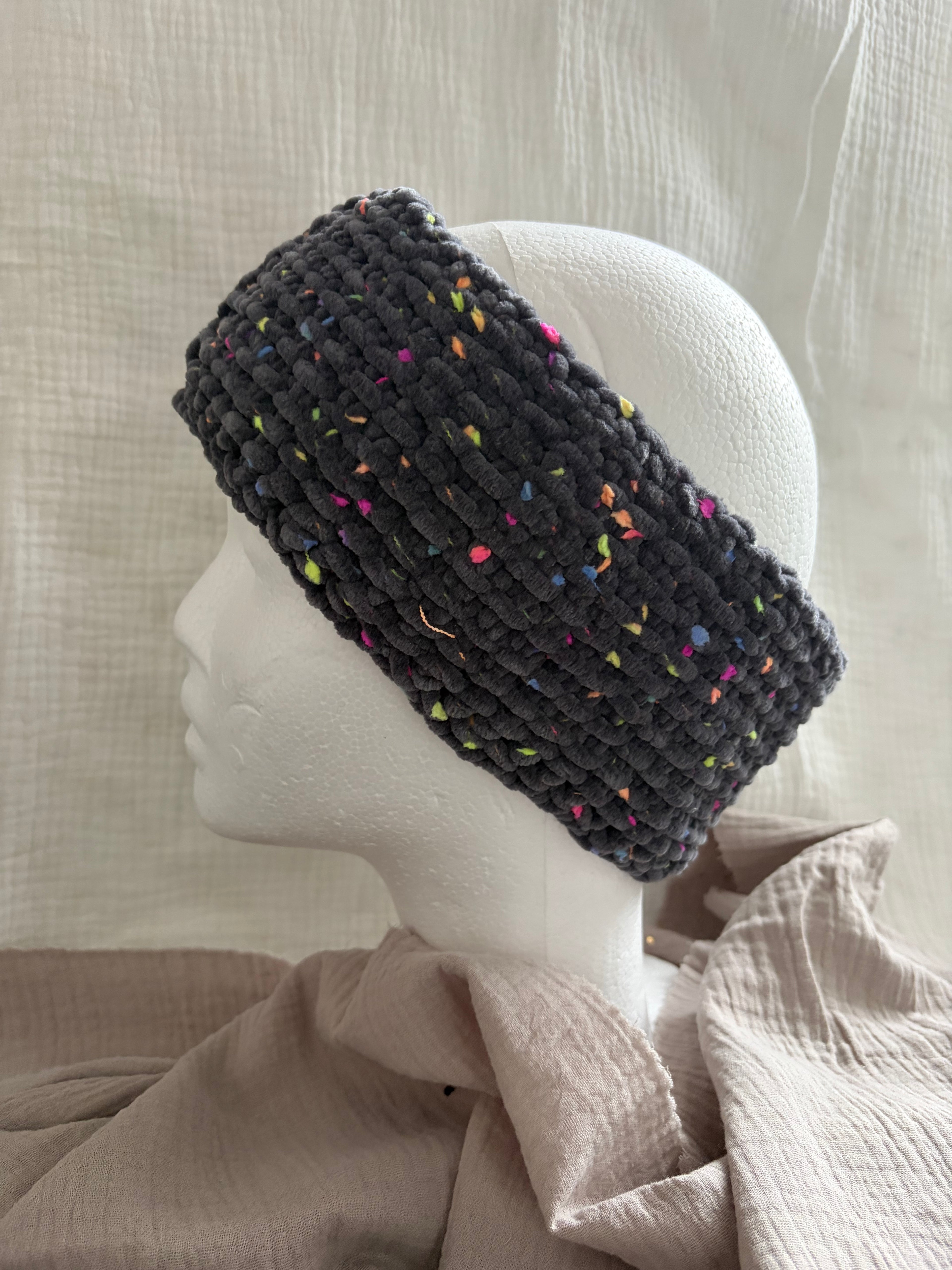 Stirnband Mitternachtskonfetti