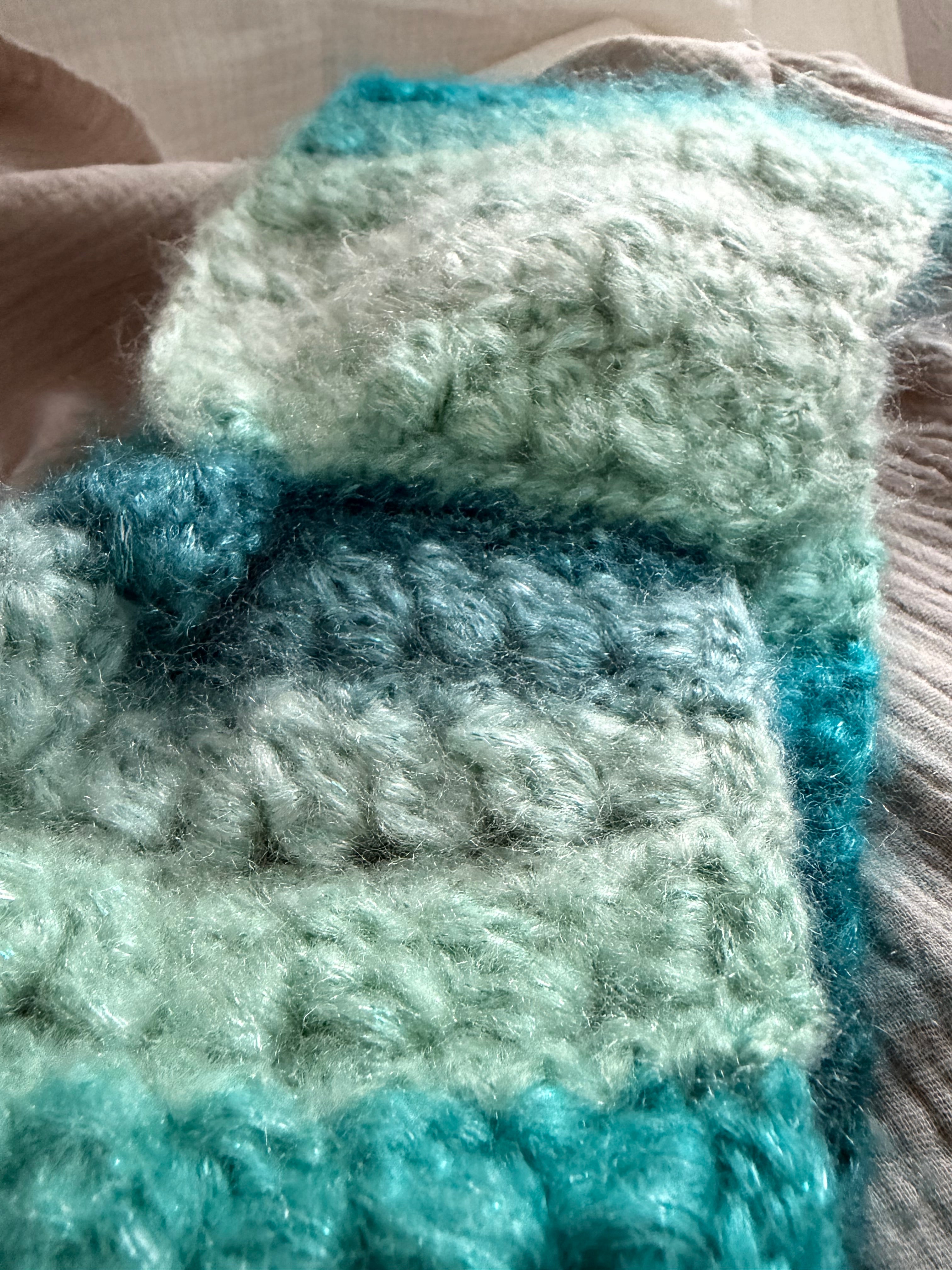 Breites Stirnband Meeresglitzern