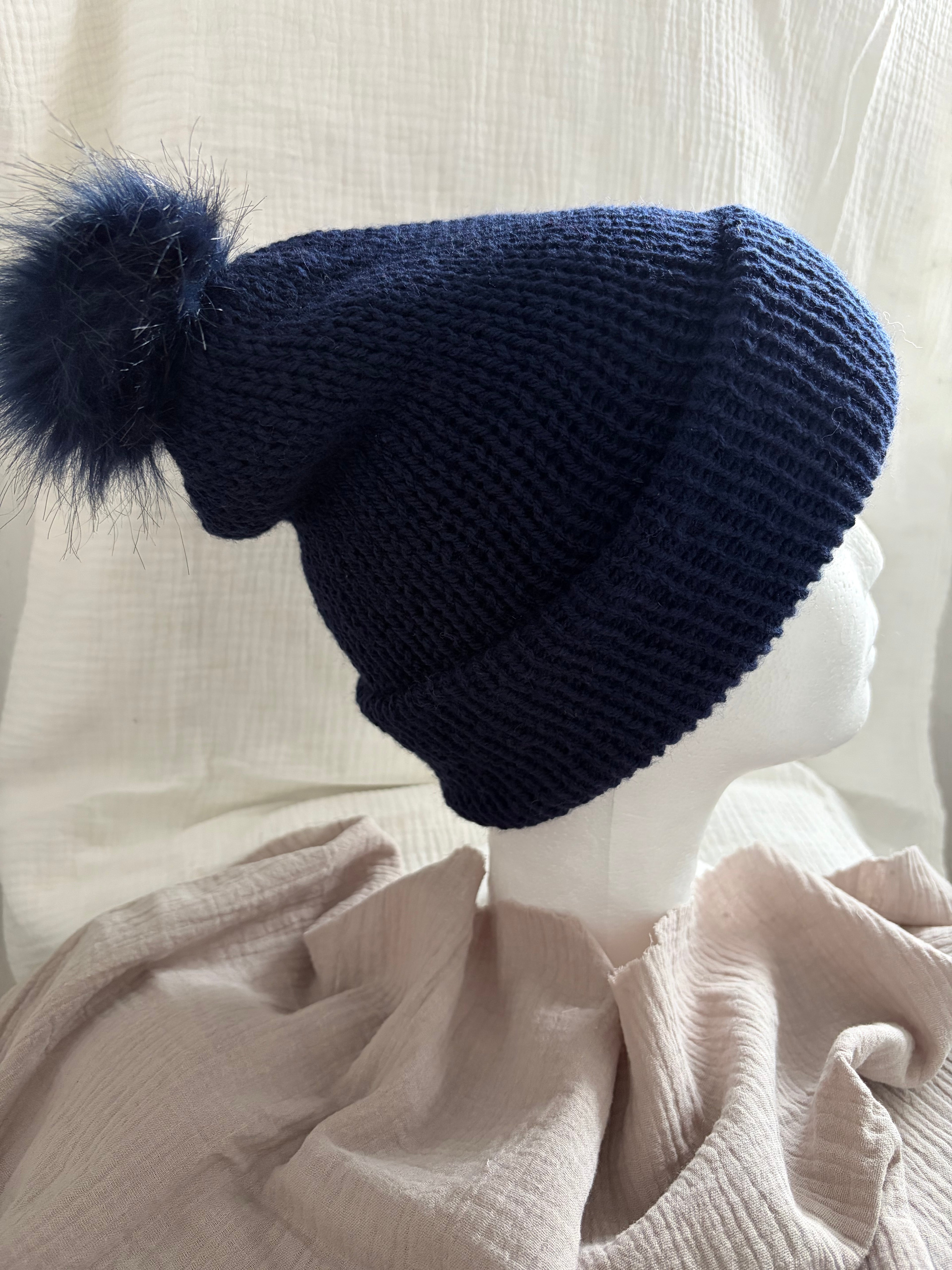 Mütze Abendmeer mit Bommel