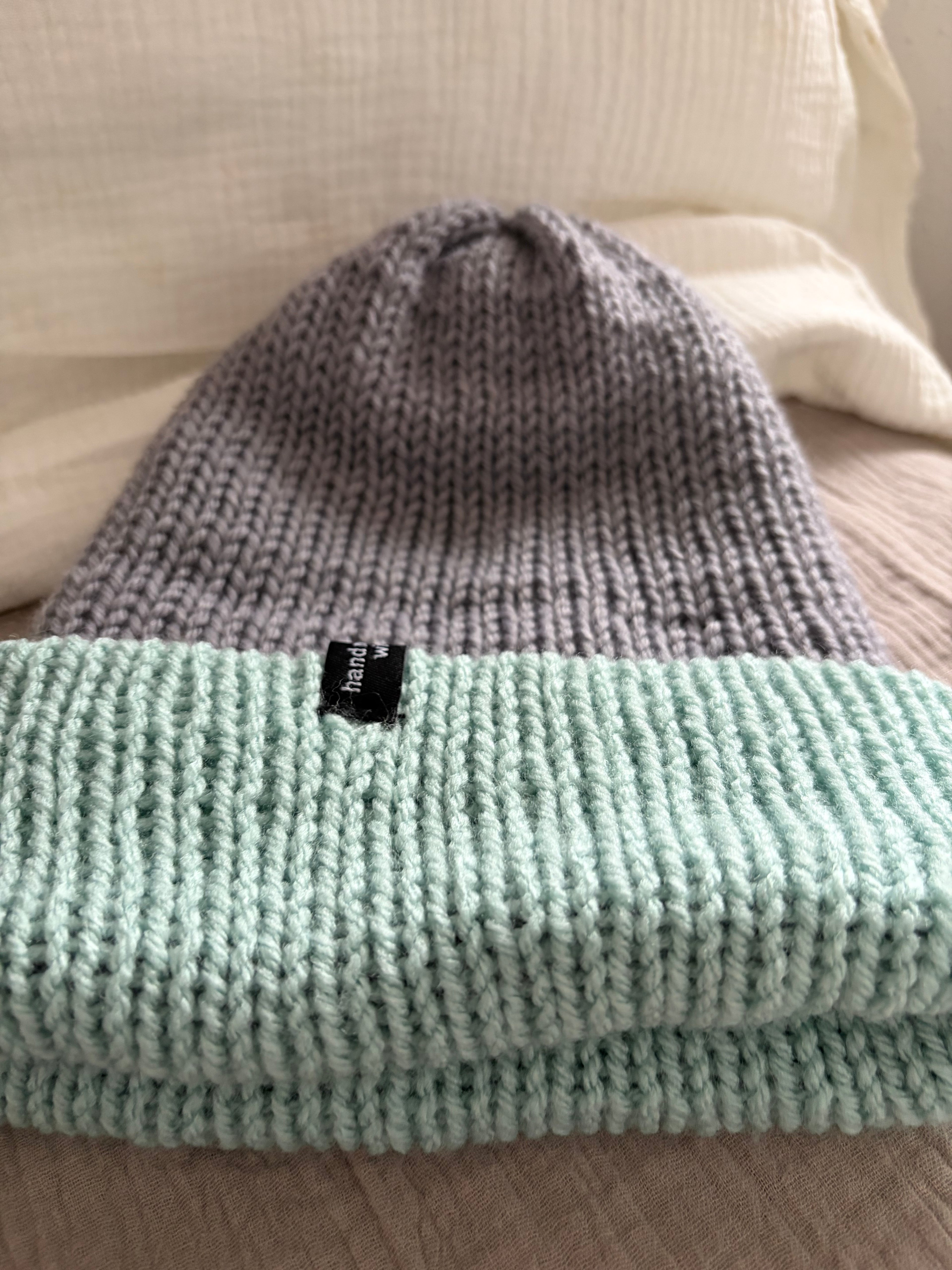 Mütze Mintgrau