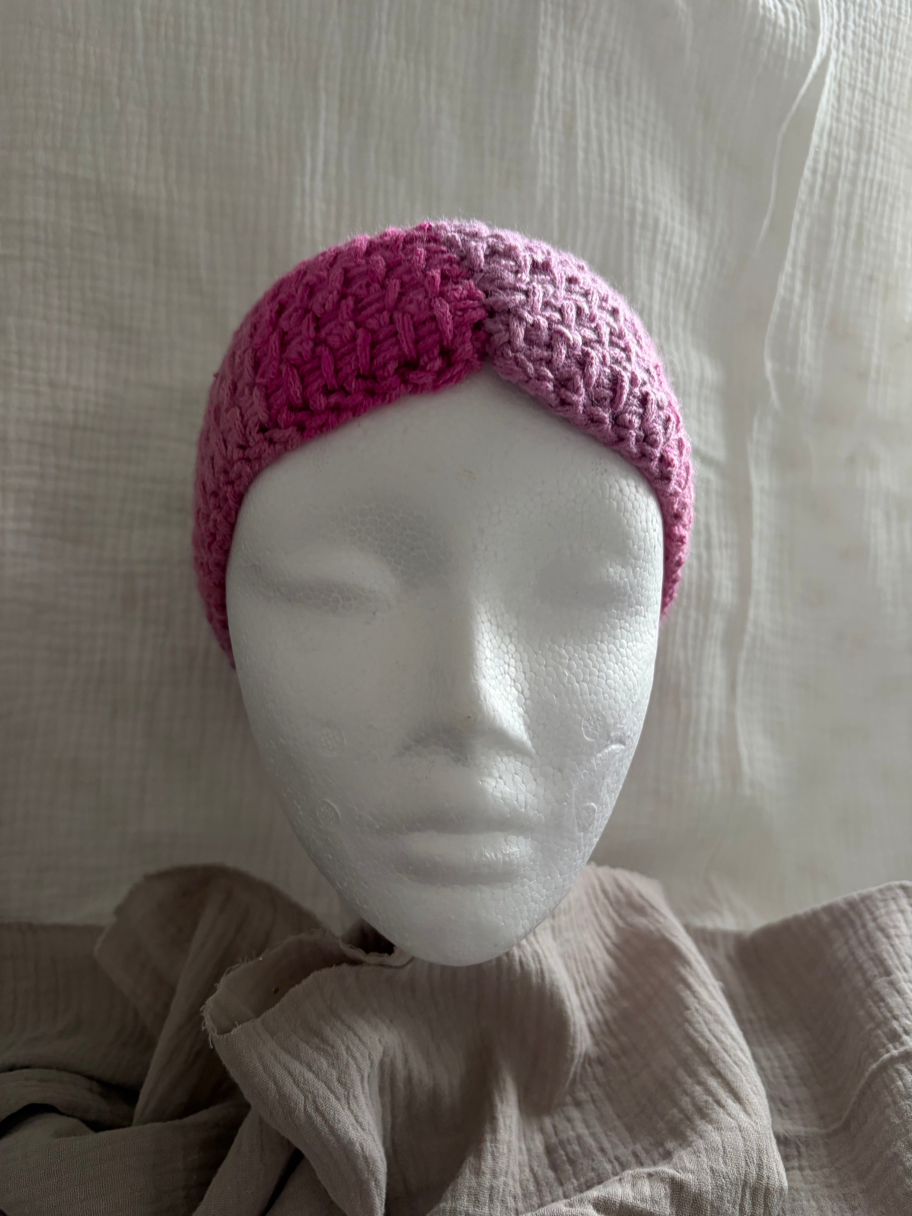 Stirnband Himbeerflieder