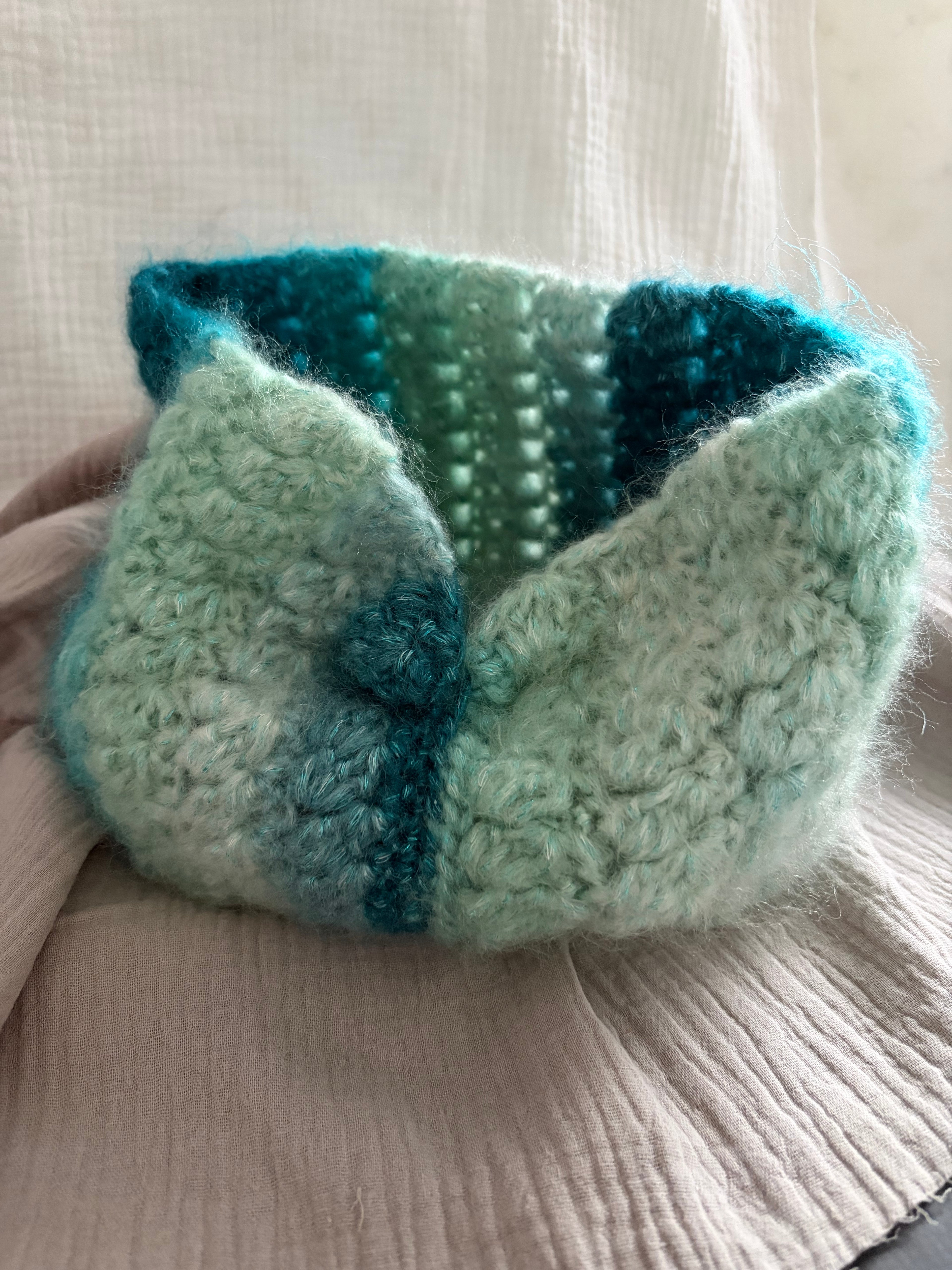 Breites Stirnband Meeresglitzern