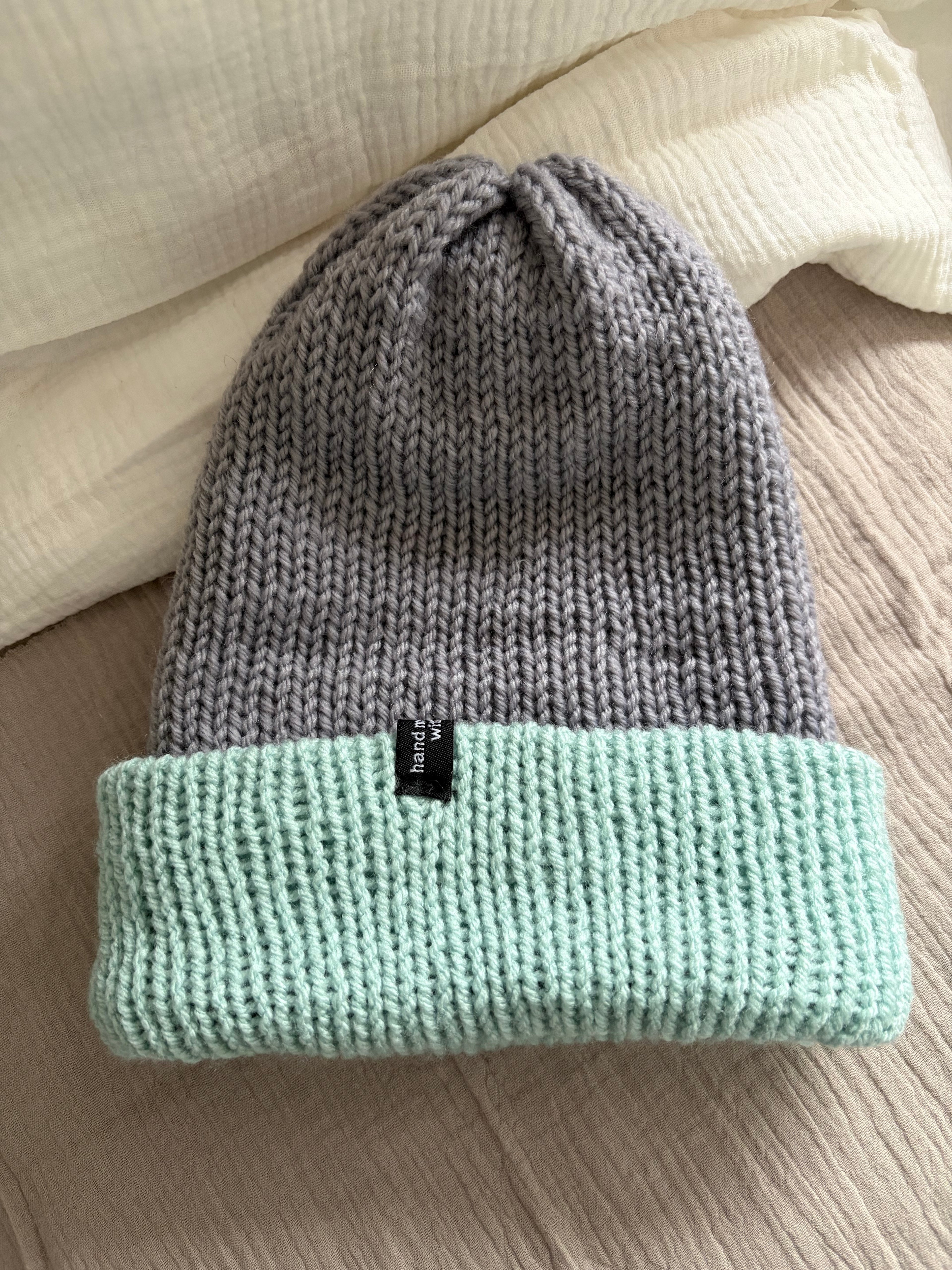Mütze Mintgrau