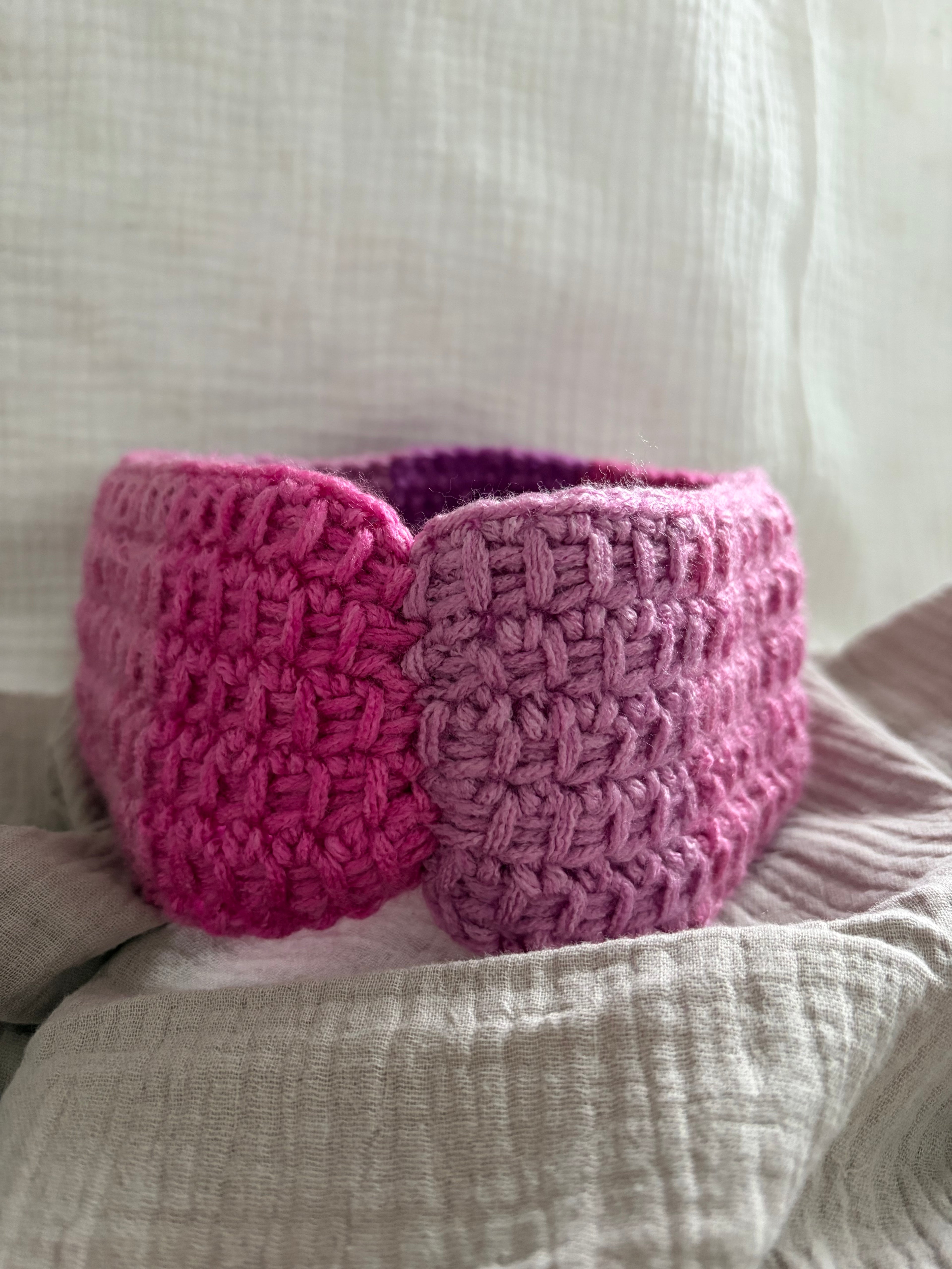 Stirnband Himbeerflieder